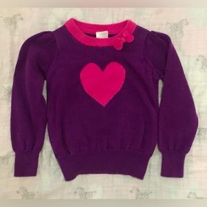 25 for 25$ 18-24 mos Purple heart sweater w tiny bow!